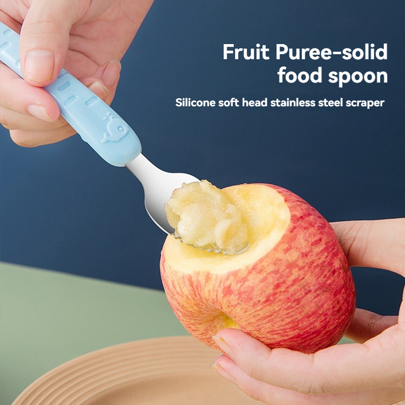 Baby Food Apple - Sendok Pengikis Makanan Bayi - Pembuat