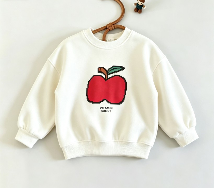 Baby Food Intake - Sweater Kasual Balita Motif Makanan dan