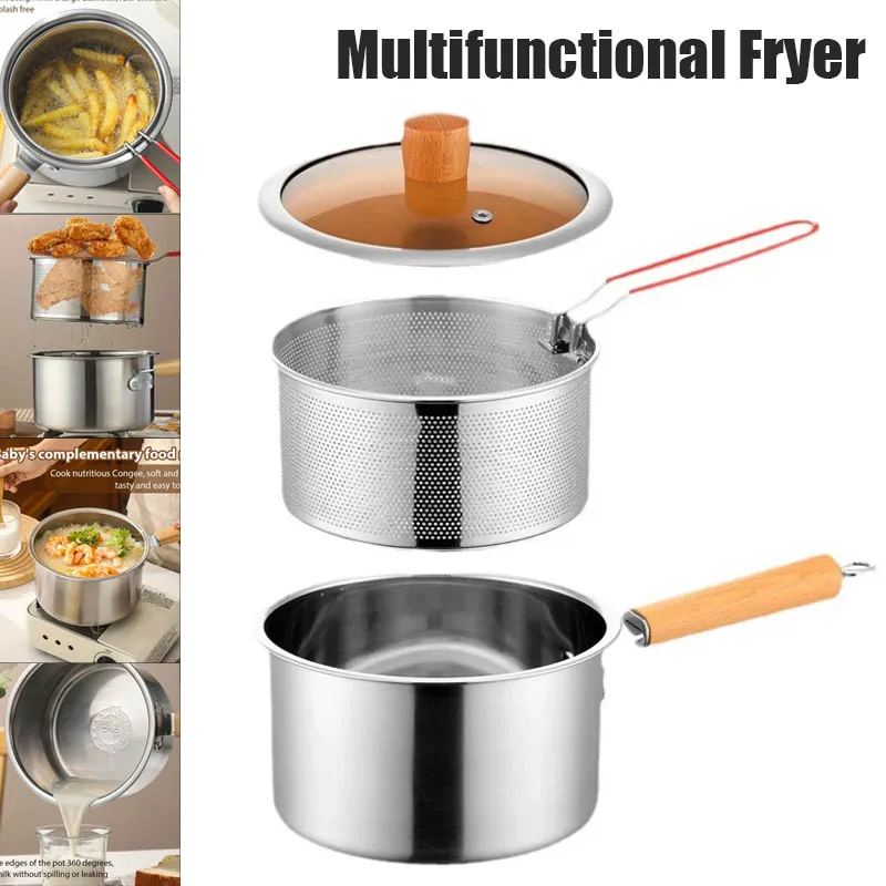 Baby Food Strainer - Panci Penggorengan dengan Saringan dan Tutup