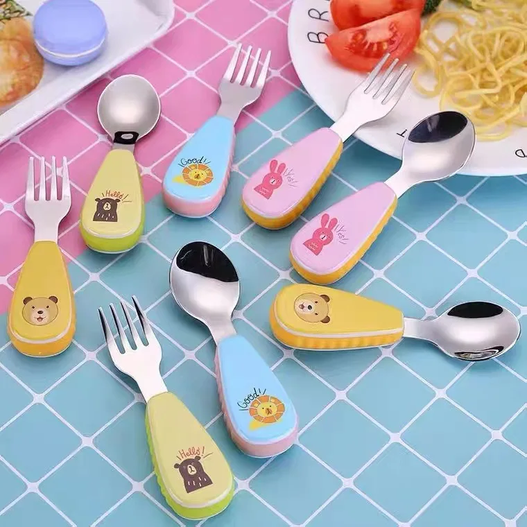 Baby Food Japan - 1 Set Sendok Garpu Anak-anak Kartun