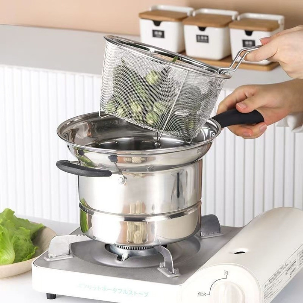 Baby Food Strainer - 4pcs Keranjang Saringan Penggorengan dari Baja