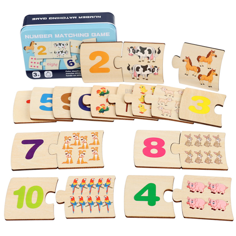 Baby Food Container - Papan Puzzle Kayu Bentuk Hewan dan