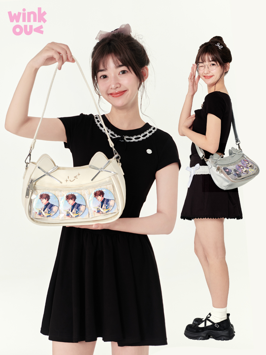 Baby Food Japan - Tas Selempang Kecil Motif Telinga Kucing
