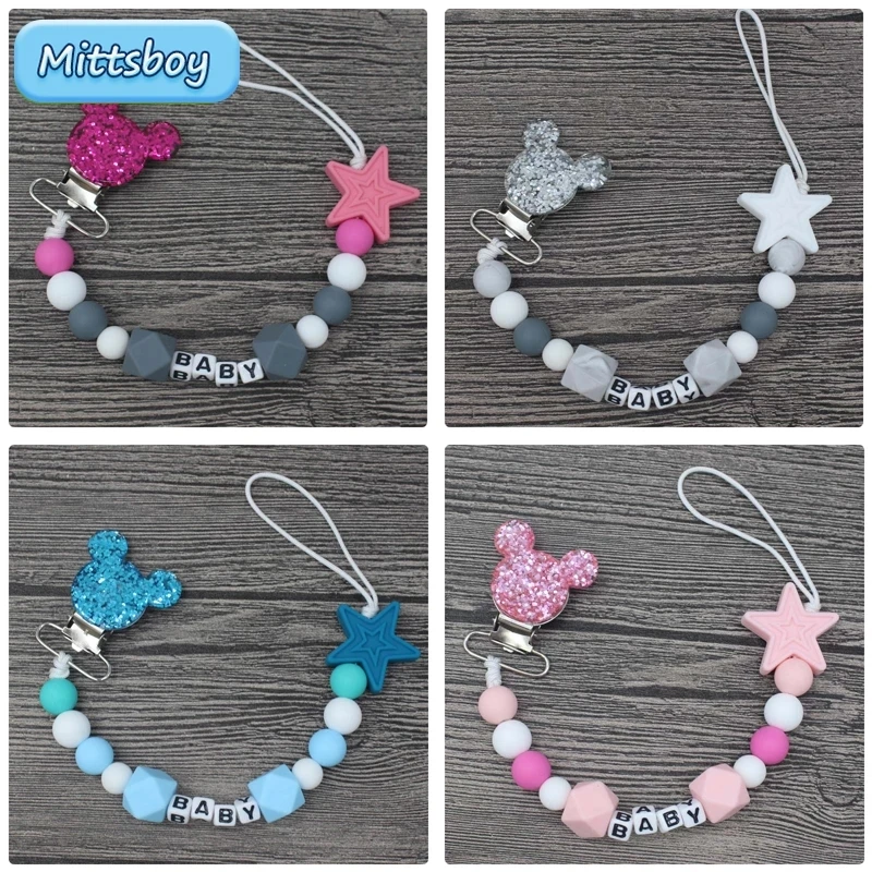 Baby Food Grade - Gelang gigitan bayi nama pribadi baru,