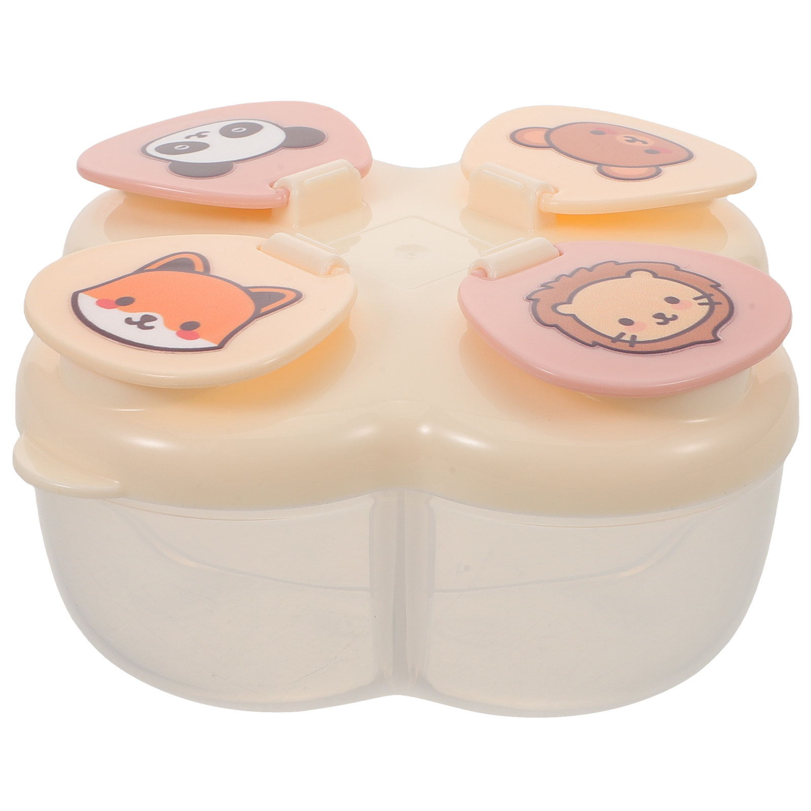 Formula Dispenser Portable - Wadah Susu Bubuk Portabel 4 Kompartemen,