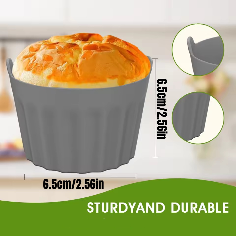Baby Food Egg - 4Pcs Cetakan Silikon untuk Air Fryer,