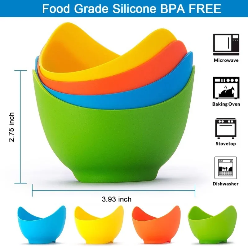 Baby Food Egg - 1/24 buah cangkir Poacher telur silikon,